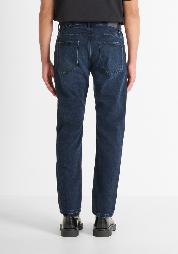 "CLEVE" SLIM STRAIGHT FIT JEANS IN BLUE BLACK DENIM - Antony Morato Online Shop