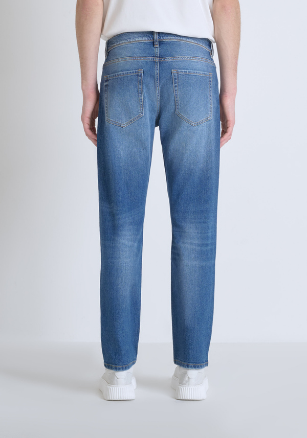 VAQUEROS SLIM STRAIGHT FIT «CLEVE» EN TEJIDO VAQUERO AZUL EFECTO LAVADO - Antony Morato Online Shop