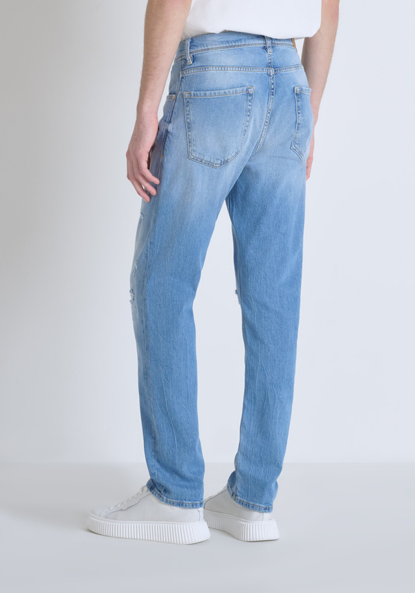 VAQUEROS SLIM STRAIGHT FIT «CLEVE» EN TEJIDO VAQUERO AZUL EFECTO LAVADO - Antony Morato Online Shop
