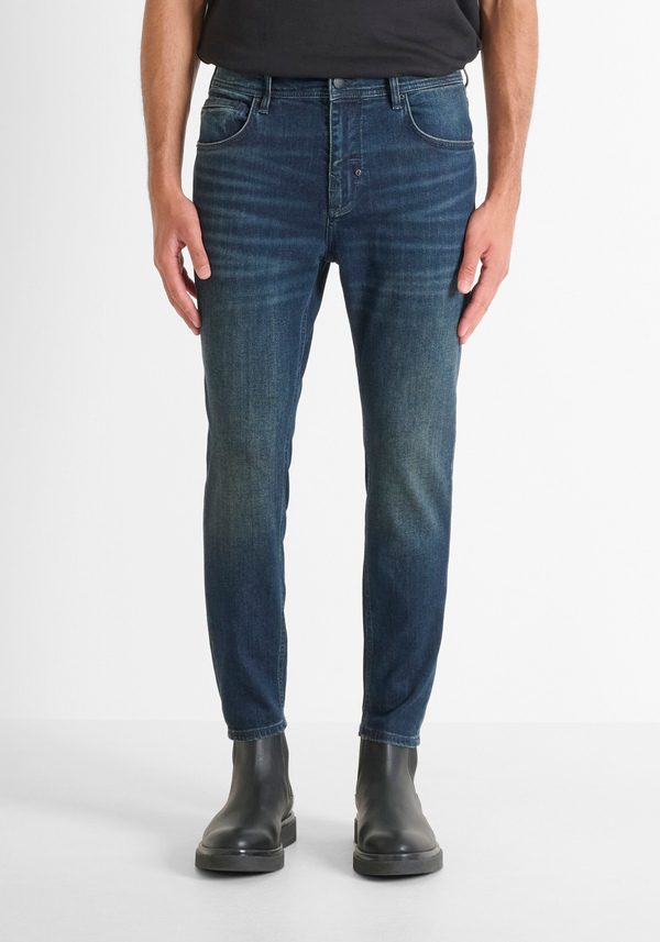 "KARL" SKINNY CROPPED FIT JEANS IN TRUE BLUE DENIM - Antony Morato Online Shop