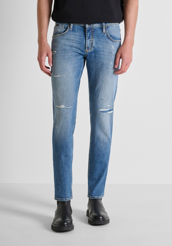 JEANS COMFORT TAPERED FIT "KURT" IN DENIM BLU - Antony Morato Online Shop