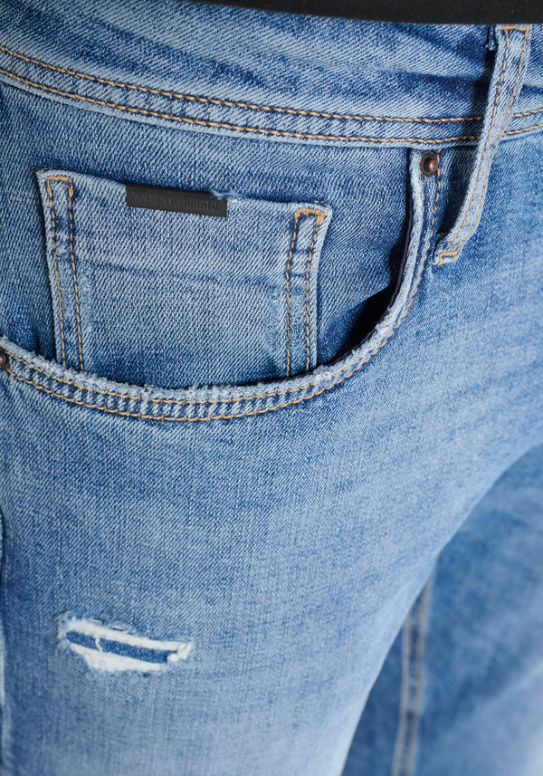 JEANS COMFORT TAPERED FIT "KURT" IN DENIM BLU - Antony Morato Online Shop
