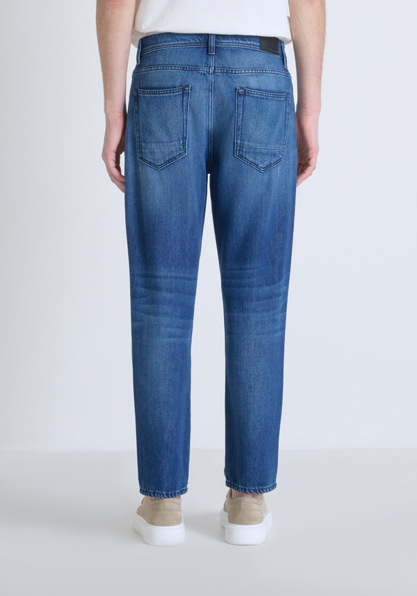 "HENRY" REGULAR ANKLE LENGTH FIT JEANS IN WASHED-EFFECT DENIM - Antony Morato Online Shop