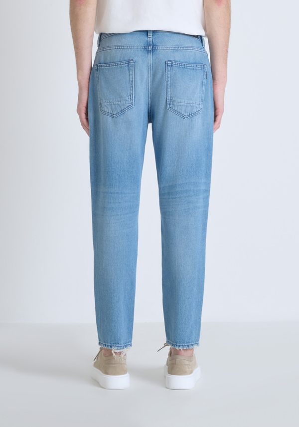 "HENRY" REGULAR ANKLE LENGTH FIT JEANS IN WASHED-EFFECT DENIM - Antony Morato Online Shop