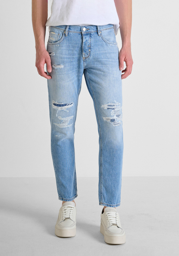 "ARGON" SLIM FIT ANKLE LENGTH LIGHTWEIGHT DENIM JEANS - Antony Morato Online Shop