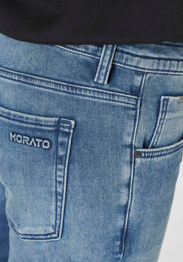 JEANS „JAKE“ SKINNY CROPPED FIT AUS BLAUEM DENIM - Antony Morato Online Shop