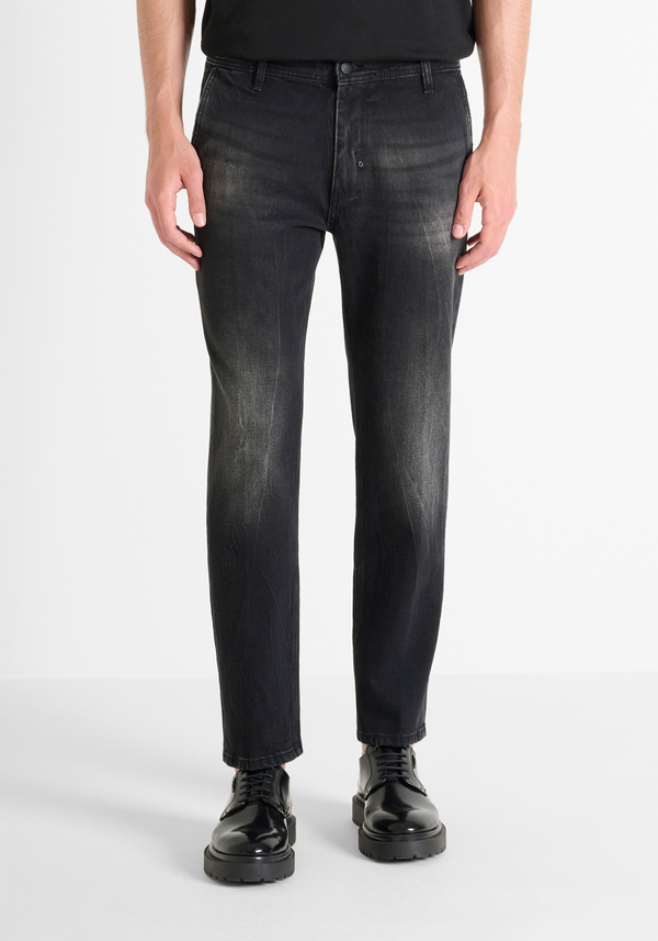 JEAN COUPE REGULAR « TREY » EN DENIM NOIR - Antony Morato Online Shop