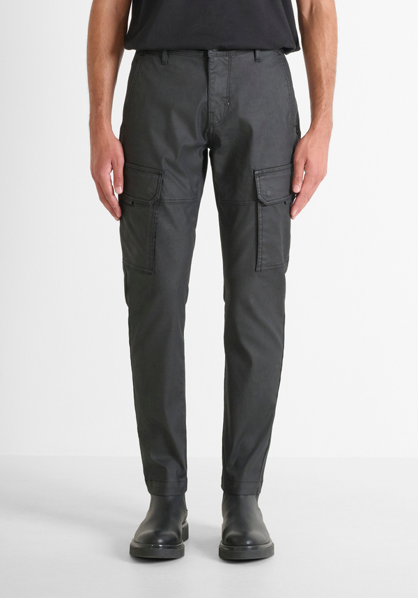 SLIM FIT "SIMON" JEANS IN BLACK DENIM WITH LARGE POCKETS - Antony Morato Online Shop