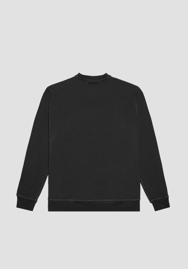 REGULAR FIT SWEATSHIRT IN COTTON BLEND WITH SUSTAINABLE POLYESTER WITH FLOCK PRINT - Antony Morato Online Shop