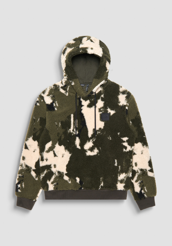 SUDADERA CON CAPUCHA REGULAR FIT CON ESTAMPADO DE CAMUFLAJE - Antony Morato Online Shop