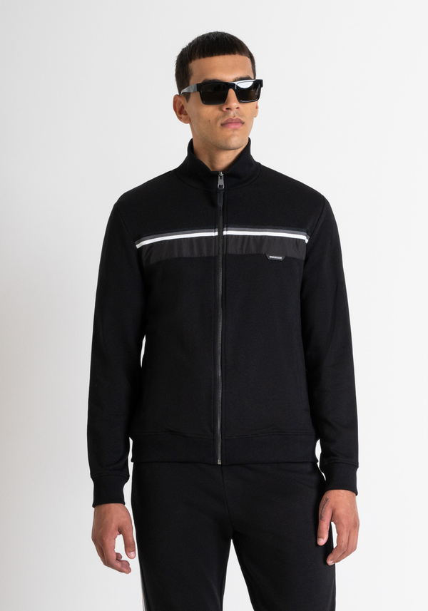 REGULAR FIT SWEATSHIRT WITH ZIP IN SUSTAINABLE COTTON-BLEND FABRIC - Antony Morato Online Shop