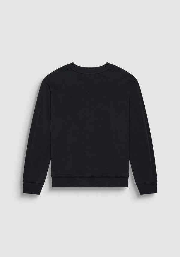 RELAXED FIT SWEATSHIRT IN SUSTAINABLE COTTON-BLEND FABRIC WITH RUBBERISED LOGO - Antony Morato Online Shop