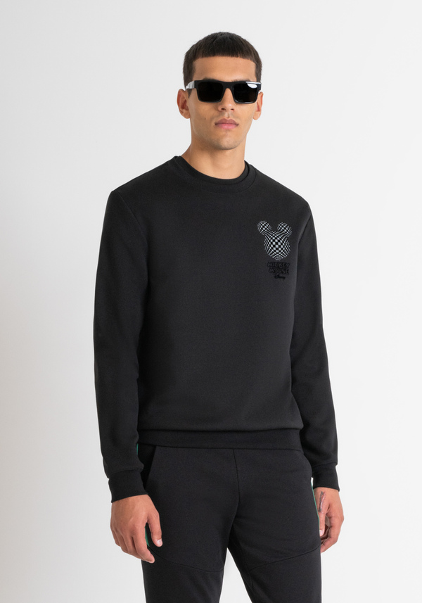 REGULAR FIT SWEATSHIRT IN COTTON BLEND AND "MICKEY MOUSE" PRINT - Antony Morato Online Shop