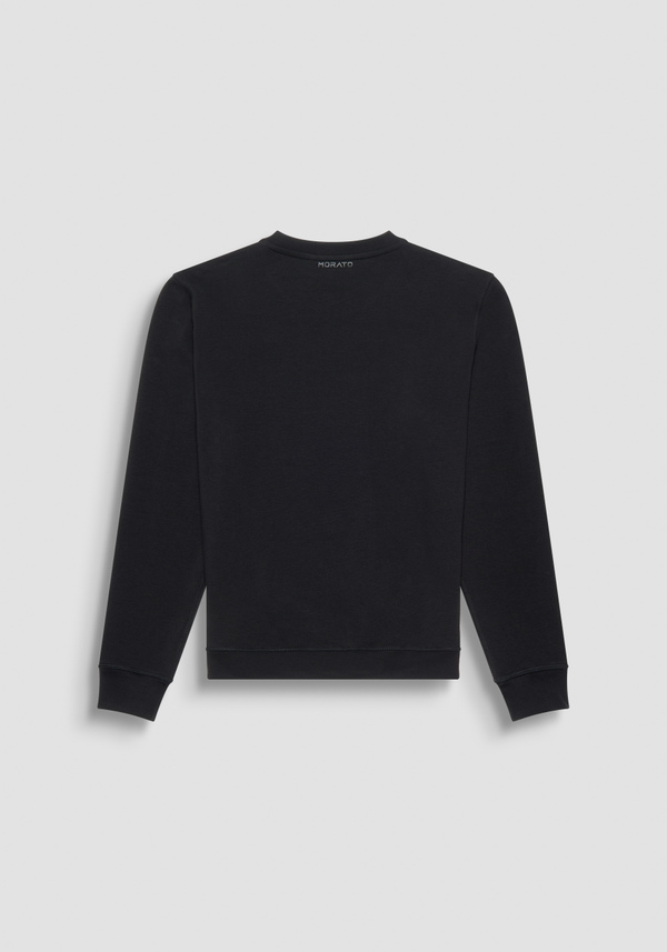 SWEAT-SHIRT REGULAR FIT EN TISSU COTON MÉLANGÉ DURABLE AVEC IMPRIMÉ PANTHÈRE - Antony Morato Online Shop