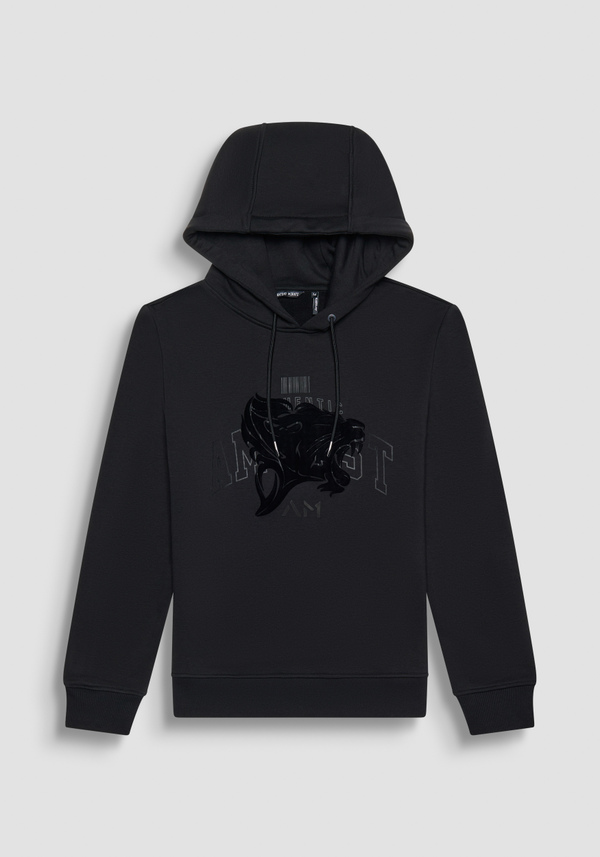 RELAXED FIT HOODIE IN SUSTAINABLE COTTON-BLEND FABRIC WITH PRINT - Antony Morato Online Shop