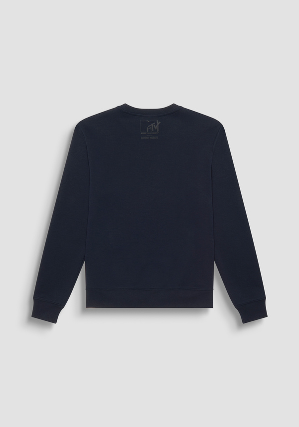 FELPA "MTV" SLIM FIT IN COTONE CON LOGO GOMMATO - Antony Morato Online Shop