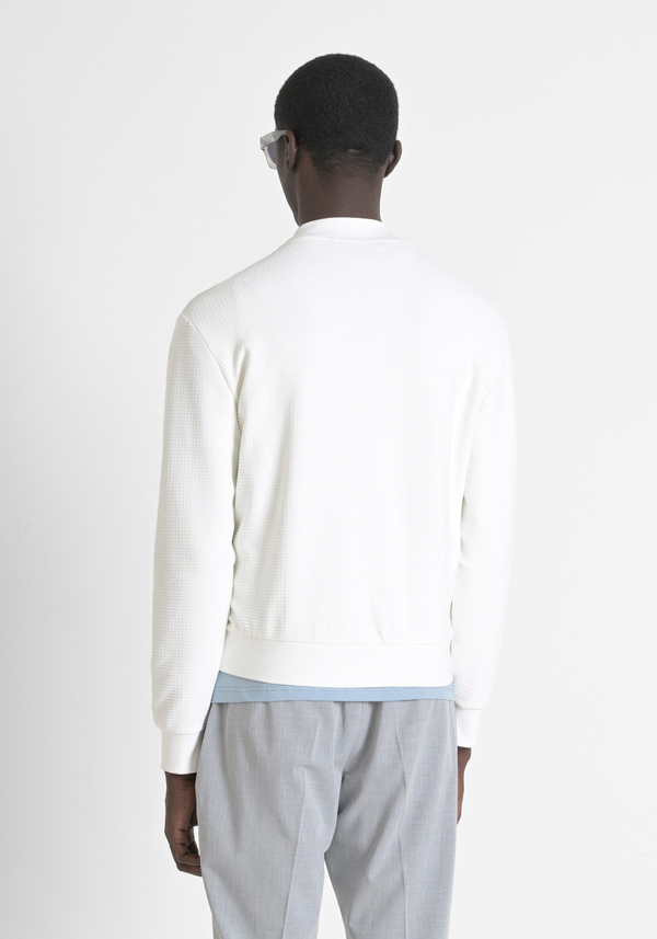 SLIM-FIT SWEATSHIRT IN STRETCH COTTON WITH CHECKED PATTERN - Antony Morato Online Shop