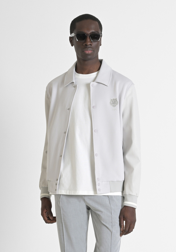 SWEAT-SHIRT REGULAR FIT EN COTON MÉLANGÉ AVEC INSERTS EN SIMILICUIR - Antony Morato Online Shop