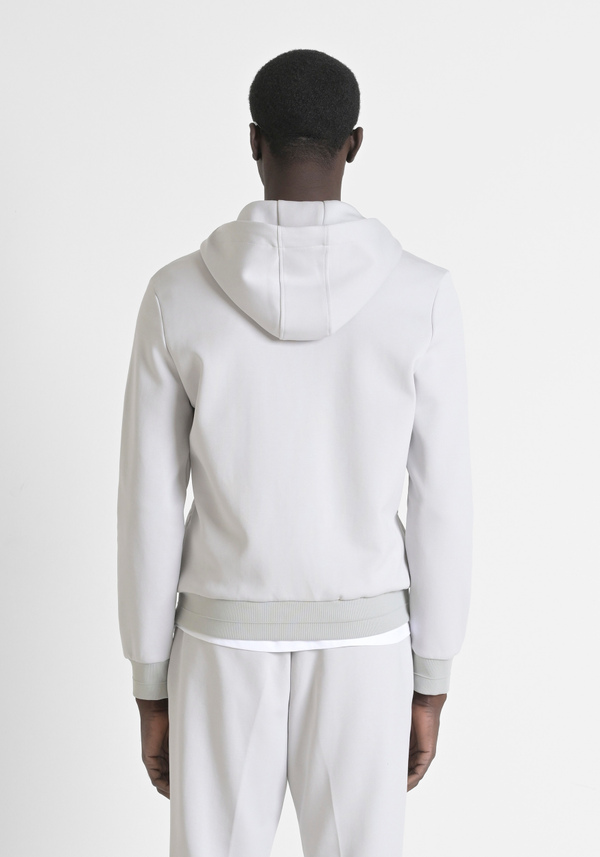 SLIM FIT COTTON BLEND SWEATSHIRT WITH ZIP AND HOOD - Antony Morato Online Shop