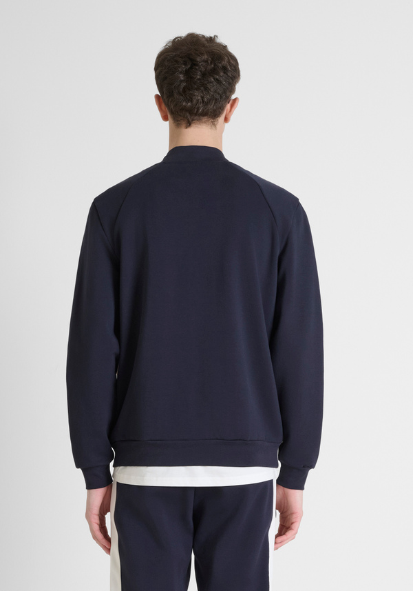 REGULAR FIT COTTON BLEND SWEATSHIRT WITH LOGO PATCH - Antony Morato Online Shop