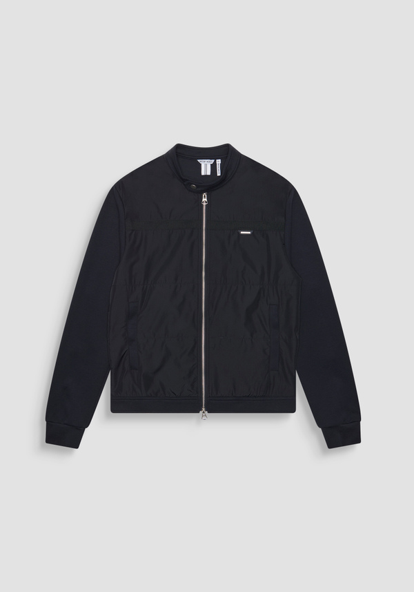 REGULAR FIT COTTON BLEND SWEATSHIRT WITH CONTRASTING FABRIC - Antony Morato Online Shop