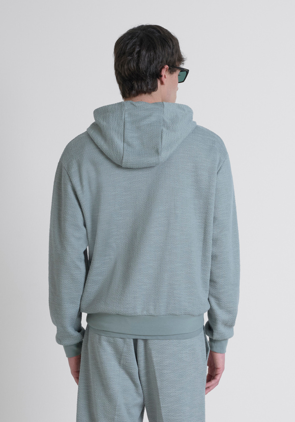 SUDADERA REGULAR FIT DE MEZCLA DE ALGODÓN CON PARCHE CON LOGOTIPO - Antony Morato Online Shop