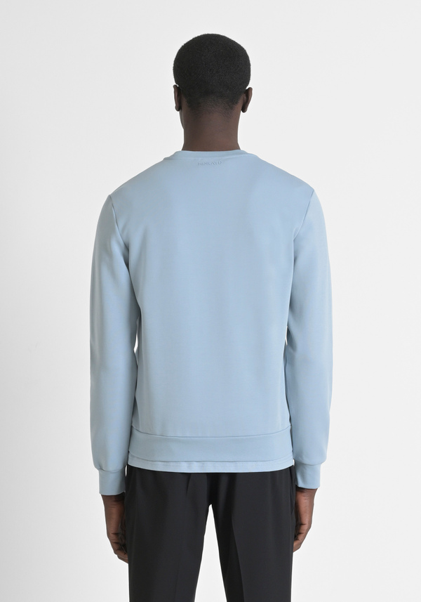 SWEAT-SHIRT SLIM FIT EN COTON MÉLANGÉ AVEC IMPRIMÉ TIGRE CAOUTCHOUTÉ - Antony Morato Online Shop