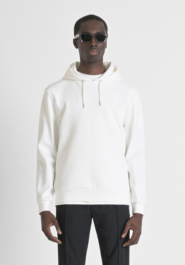 SUDADERA CON CAPUCHA RELAXED FIT DE MEZCLA DE ALGODÓN CON LOGOTIPO - Antony Morato Online Shop