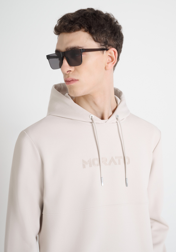 RELAXED FIT COTTON BLEND HOODIE WITH LOGO - Antony Morato Online Shop