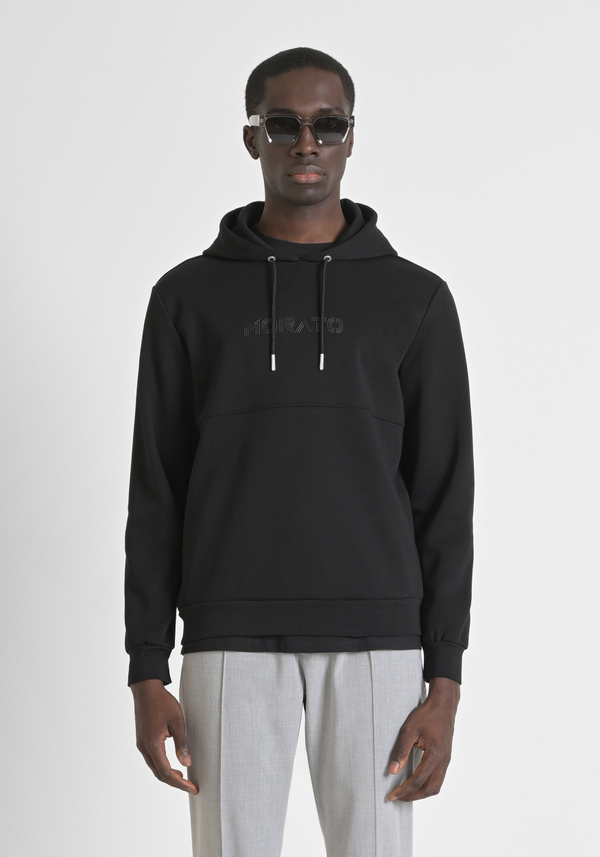 RELAXED FIT COTTON BLEND HOODIE WITH LOGO - Antony Morato Online Shop