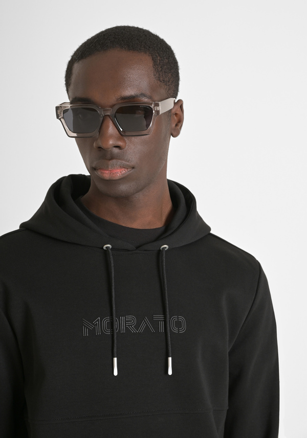 RELAXED FIT COTTON BLEND HOODIE WITH LOGO - Antony Morato Online Shop