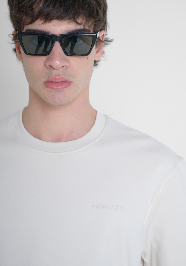 RELAXED FIT COTTON BLEND SWEATSHIRT WITH LOGO PRINT - Antony Morato Online Shop
