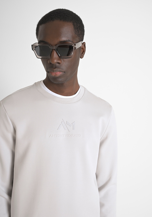 SWEATSHIRT REGULAR FIT MIT WILDLEDER-OPTIK UND EINSÄTZEN AUS KUNSTLEDER - Antony Morato Online Shop