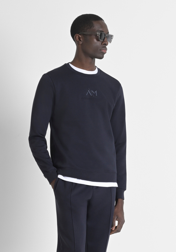 SWEATSHIRT REGULAR FIT MIT WILDLEDER-OPTIK UND EINSÄTZEN AUS KUNSTLEDER - Antony Morato Online Shop