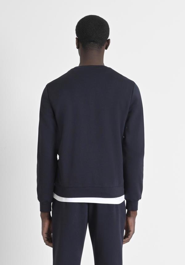 SWEATSHIRT REGULAR FIT MIT WILDLEDER-OPTIK UND EINSÄTZEN AUS KUNSTLEDER - Antony Morato Online Shop