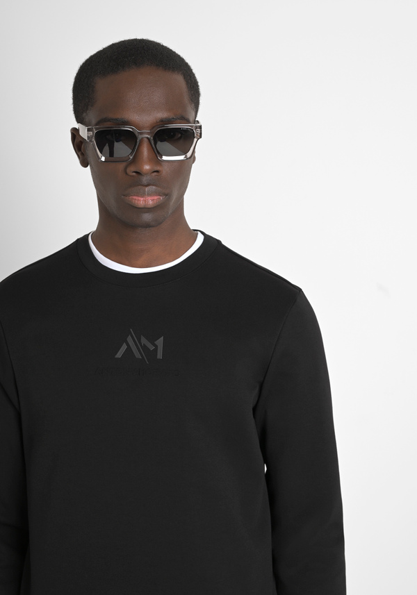 SWEATSHIRT REGULAR FIT MIT WILDLEDER-OPTIK UND EINSÄTZEN AUS KUNSTLEDER - Antony Morato Online Shop