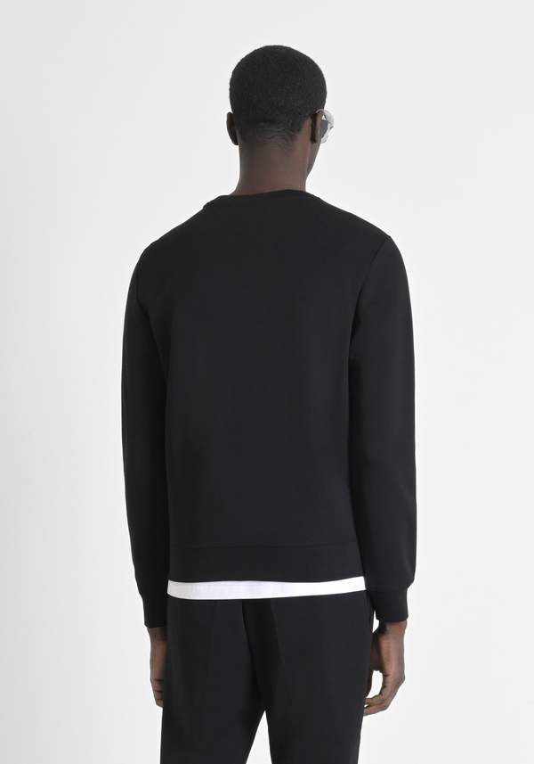 SWEATSHIRT REGULAR FIT MIT WILDLEDER-OPTIK UND EINSÄTZEN AUS KUNSTLEDER - Antony Morato Online Shop