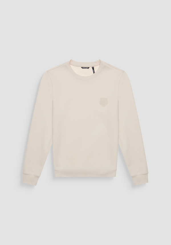 SWEATSHIRT SLIM FIT AUS BAUMWOLL-MISCHGEWEBE MIT TIGER-PATCH - Antony Morato Online Shop