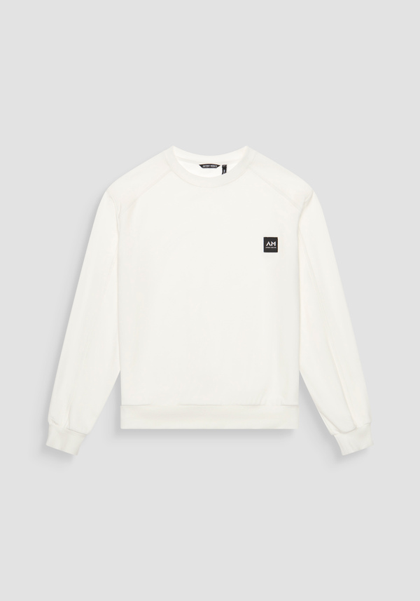 SUDADERA SLIM FIT DE MEZCLA DE ALGODÓN CON EL LOGOTIPO ESTAMPADO - Antony Morato Online Shop