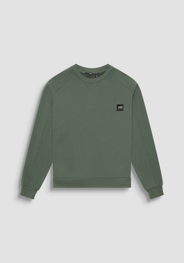FELPA RELAXED FIT IN MISTO COTONE CON LOGO CUCITO - Antony Morato Online Shop