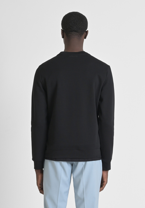 SWEATSHIRT REGULAR FIT AUS BAUMWOLL-MISCHGEWEBE MIT TOTENKOPF-PRINT - Antony Morato Online Shop