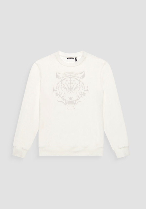 SWEATSHIRT REGULAR FIT AUS BAUMWOLL-MISCHGEWEBE MIT TIGER-PRINT - Antony Morato Online Shop