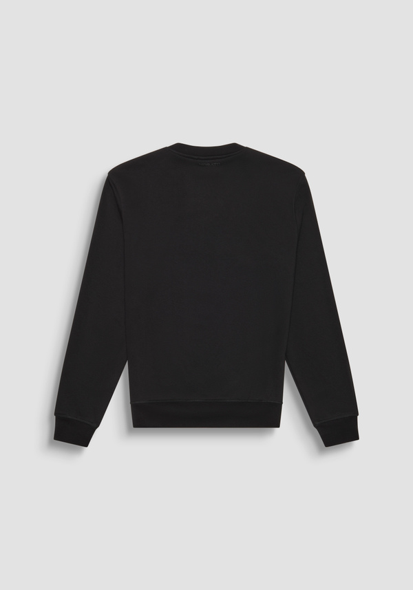 SWEATSHIRT RELAXED FIT AUS BAUMWOLL-MISCHGEWEBE MIT AUFGENÄHTEM LOGO - Antony Morato Online Shop