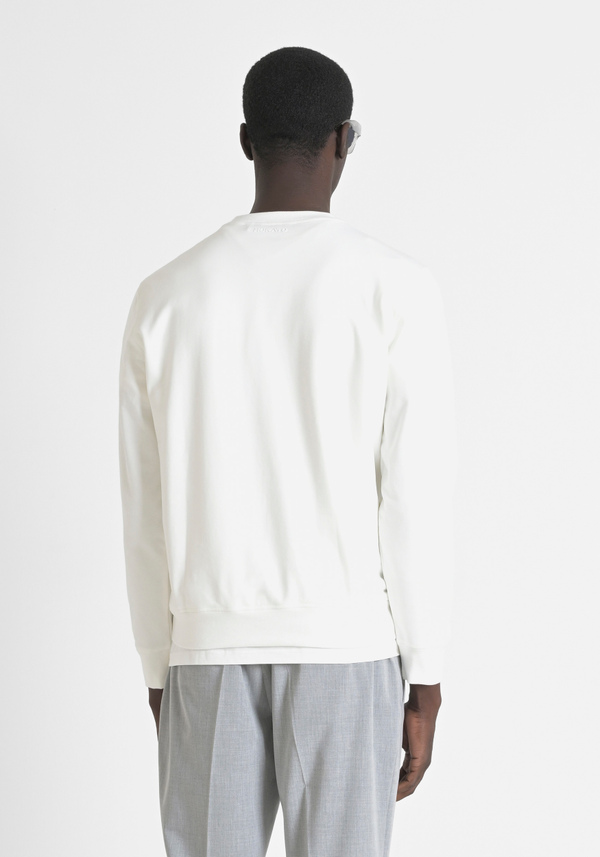 REGULAR FIT CREW NECK SWEATSHIRT WITH TIGER PRINT - Antony Morato Online Shop