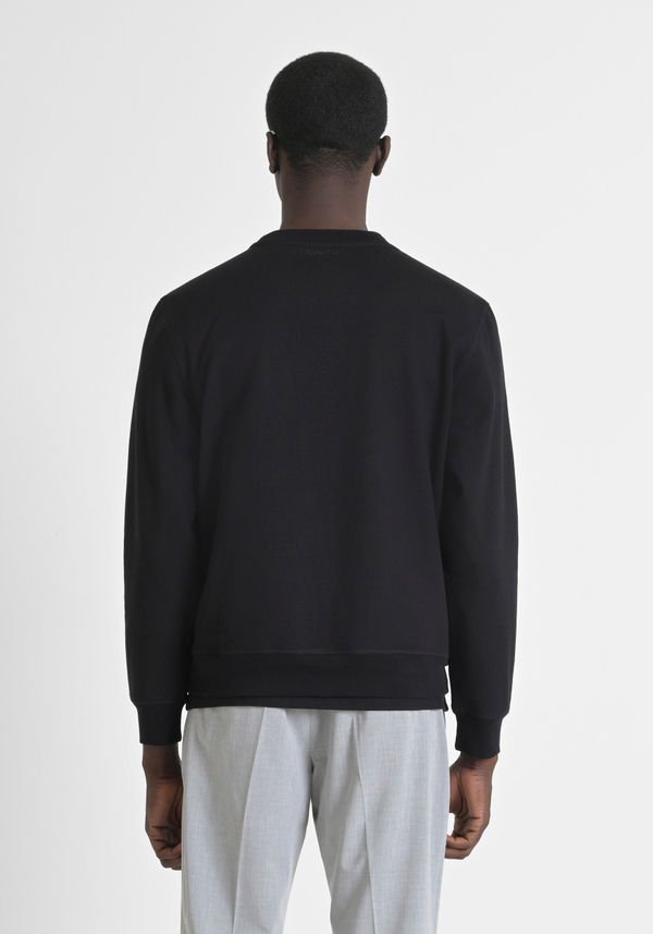 REGULAR FIT CREW NECK SWEATSHIRT WITH TIGER PRINT - Antony Morato Online Shop