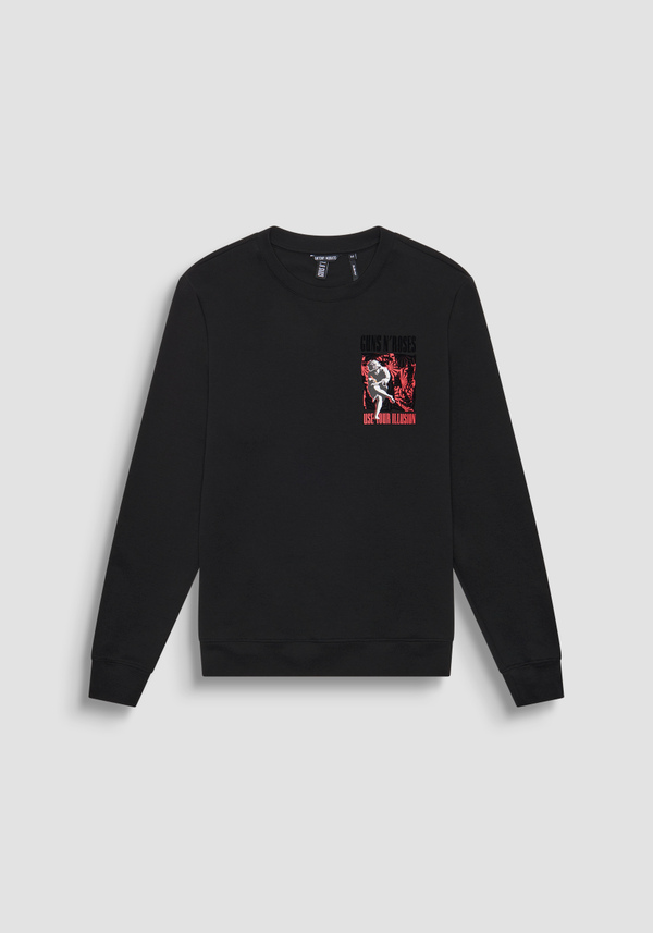 FELPA REGULAR FIT IN MISTO COTONE CON STAMPA GUNS N' ROSES - Antony Morato Online Shop
