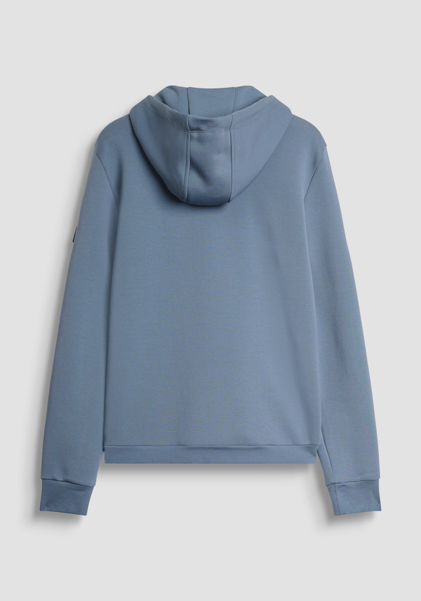 SWEAT À CAPUCHE ET ZIP REGULAR FIT EN MÉLANGE COTON BANDE COLORÉE - Antony Morato Online Shop