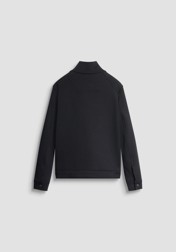 SWEAT ZIPPÉ COUPE REGULAR EN TISSU SCUBA ÉLASTIQUE - Antony Morato Online Shop