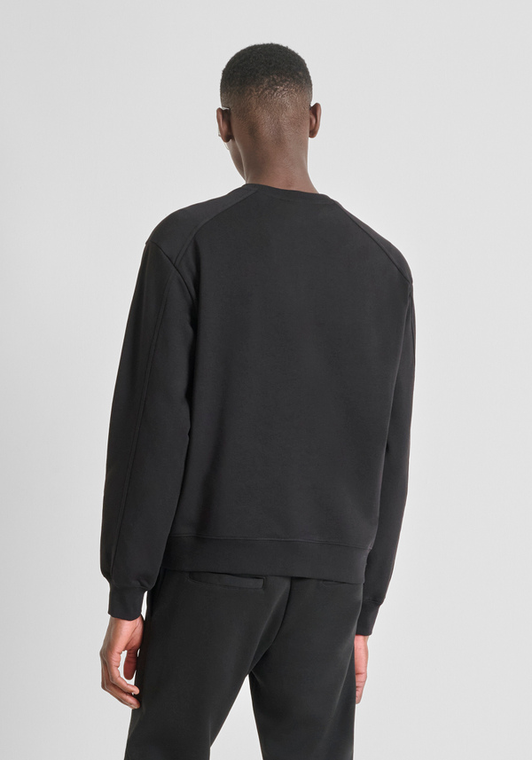 RELAXED FIT CREWNECK SWEATSHIRT IN COTTON BLEND WITH PRINTED LOGO - Antony Morato Online Shop