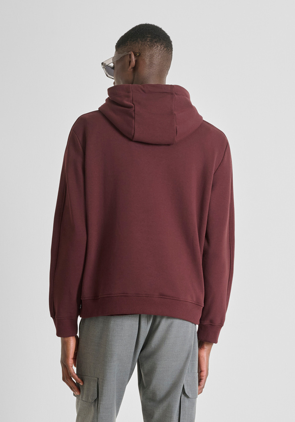 RELAXED FIT HOODIE IN COTTON BLEND SUSTAINABLE WITH LOGO - Antony Morato Online Shop